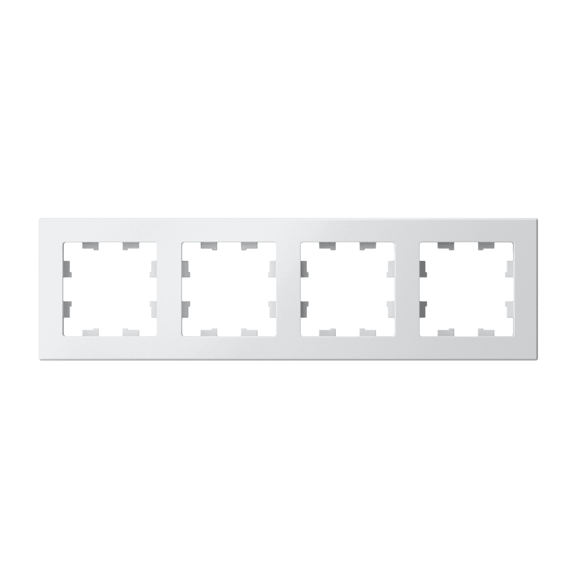 Рамка 4-постовая Systeme Electric ATLASDESIGN ATN000104 (белая) - вид прямо