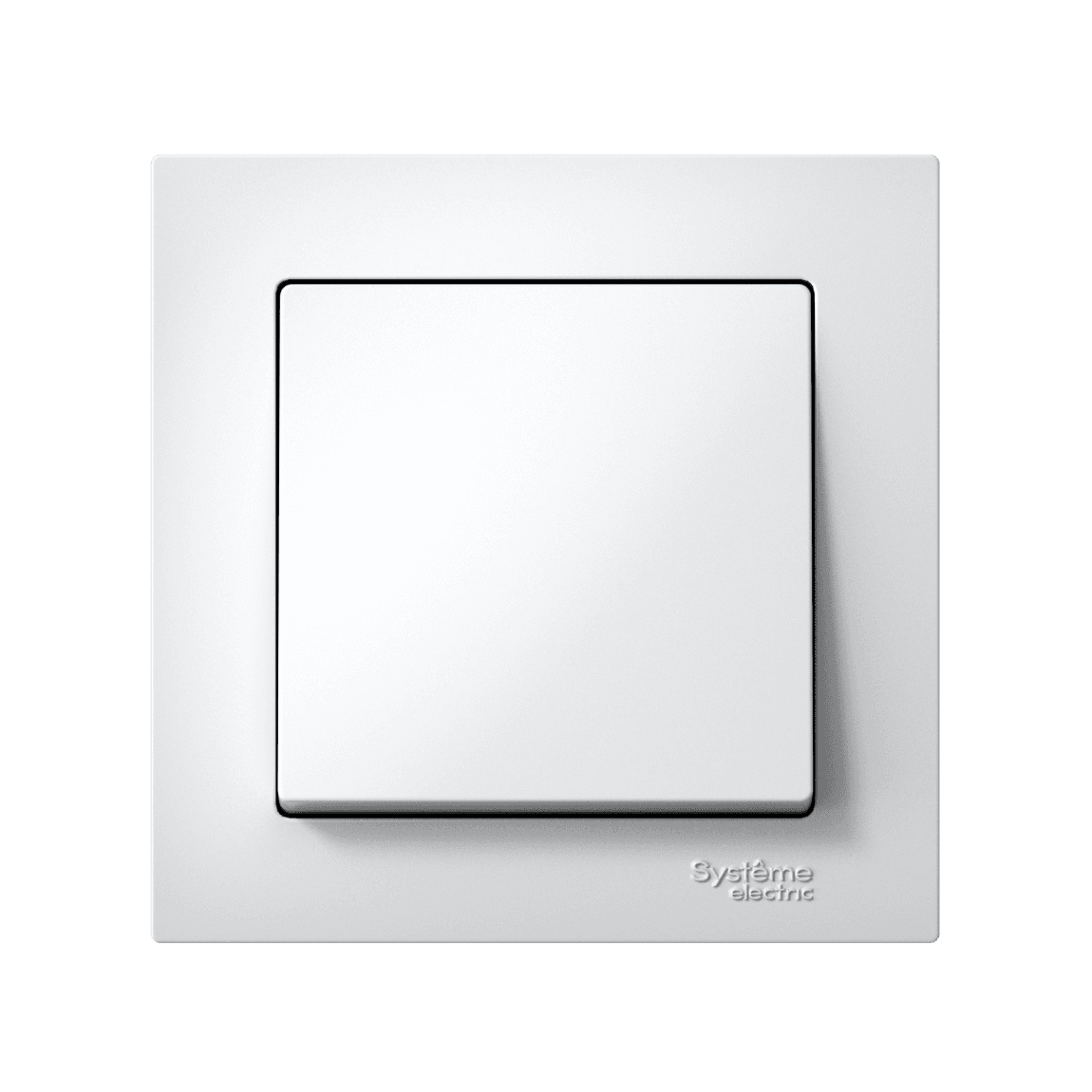 Выключатель 1-клавишный с рамкой Systeme (Schneider) Electric AtlasDesign ATN000112 (белый)