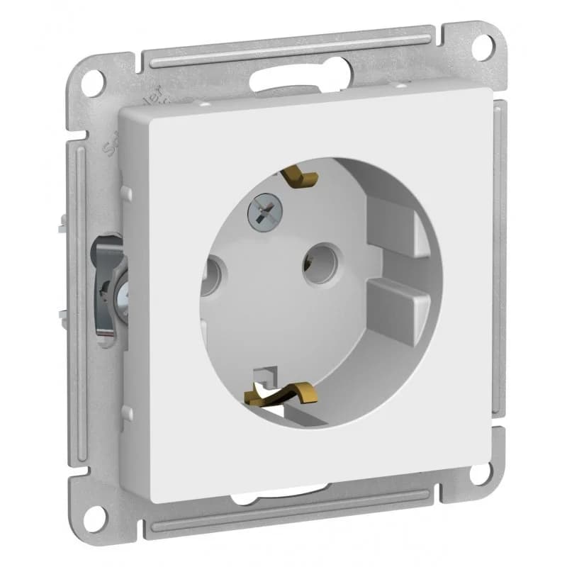 Розетка Schneider Electric AtlasDesign ATN000143 белая с заземлением
