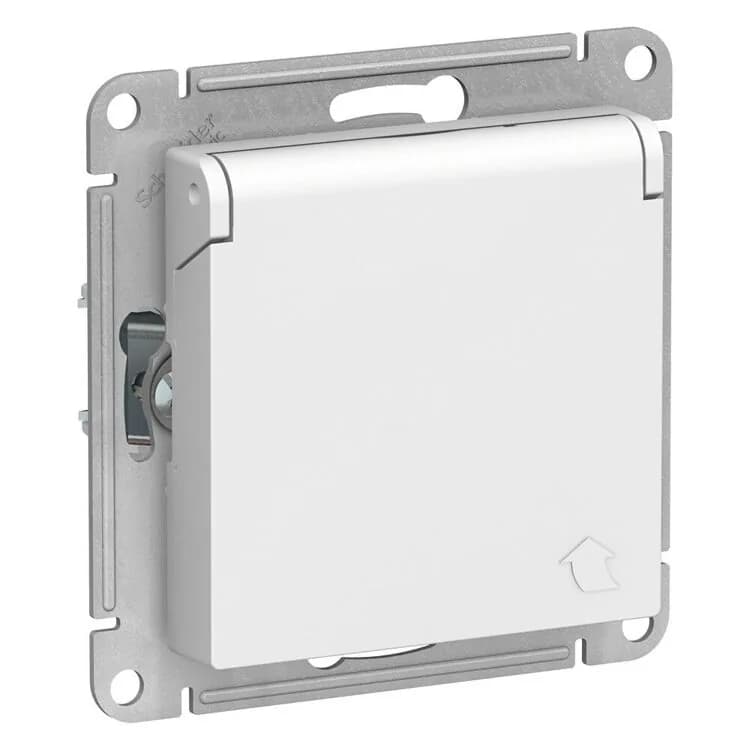 Розетка Schneider Electric AtlasDesign ATN000146 с заземлением, шторками и крышкой