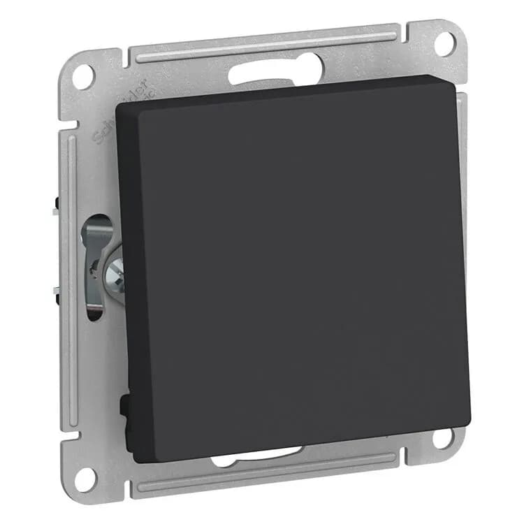Выключатель проходной одноклавишный Systeme Electric ATLASDESIGN карбон ATN001061