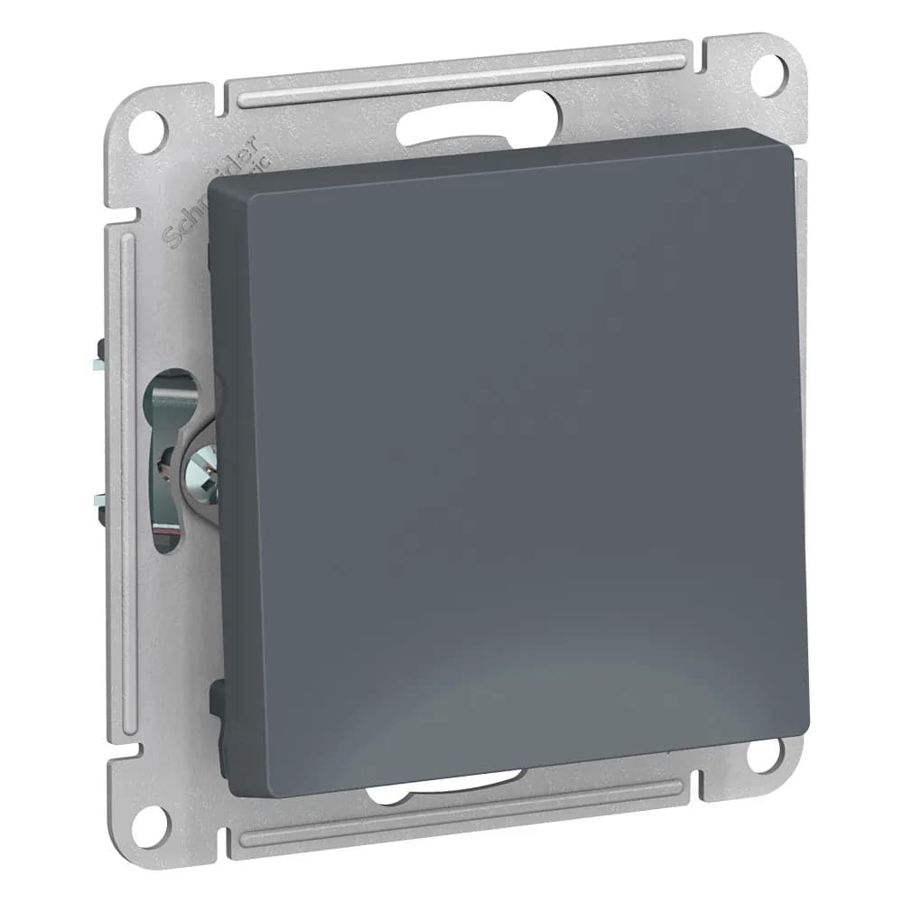 Выключатель одноклавишный Schneider Electric AtlasDesign для управления светом, цвет графит