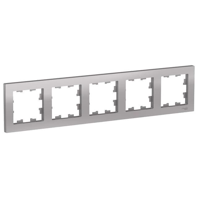 Рамка Schneider Electric AtlasDesign 5-местная алюминий ATN000305