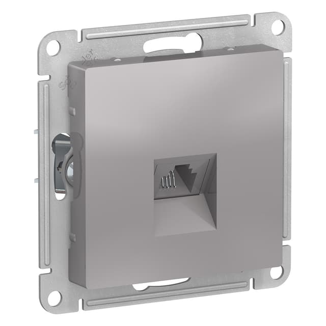 Розетка телефонная Schneider Electric AtlasDesign алюминий ATN000381