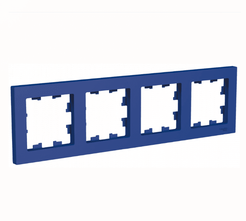 Рамка Schneider Electric AtlasDesign 4-местная аквамарин ATN001104