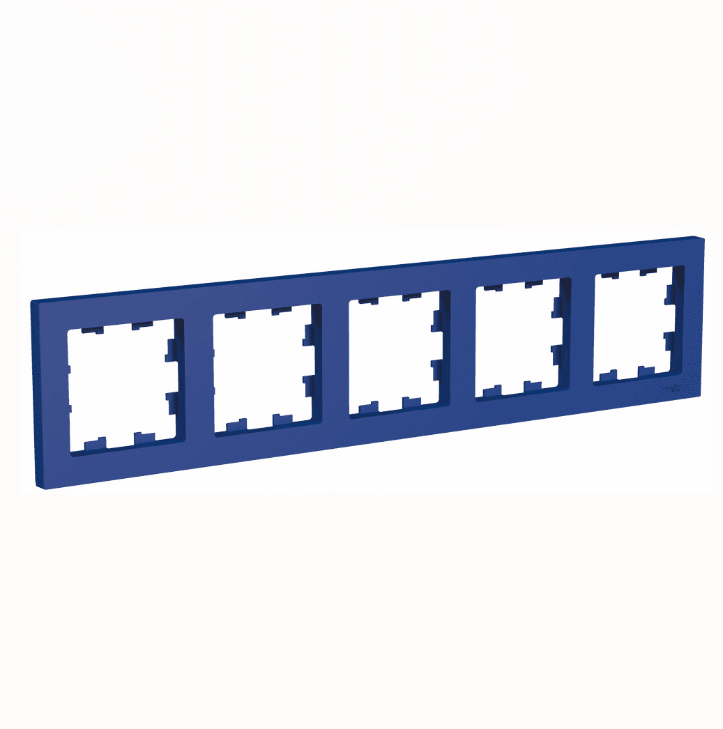 Рамка Schneider Electric AtlasDesign 5-местная аквамарин ATN001105