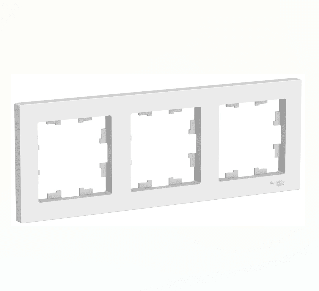 Рамка Schneider Electric AtlasDesign 3-местная лотос ATN001303
