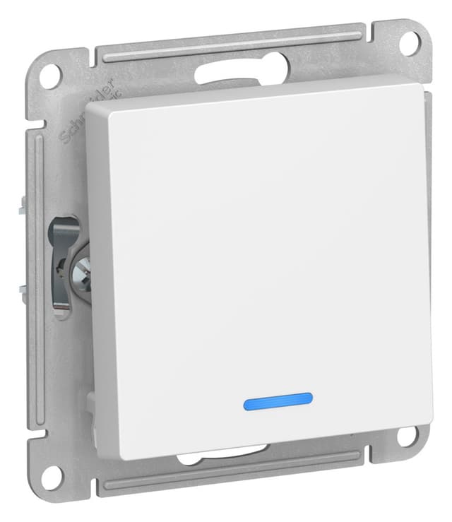 Выключатель одноклавишный с подсветкой Schneider Electric AtlasDesign лотос ATN001313