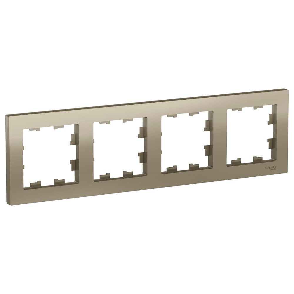 Рамка Schneider Electric AtlasDesign 4-местная шампань ATN000504