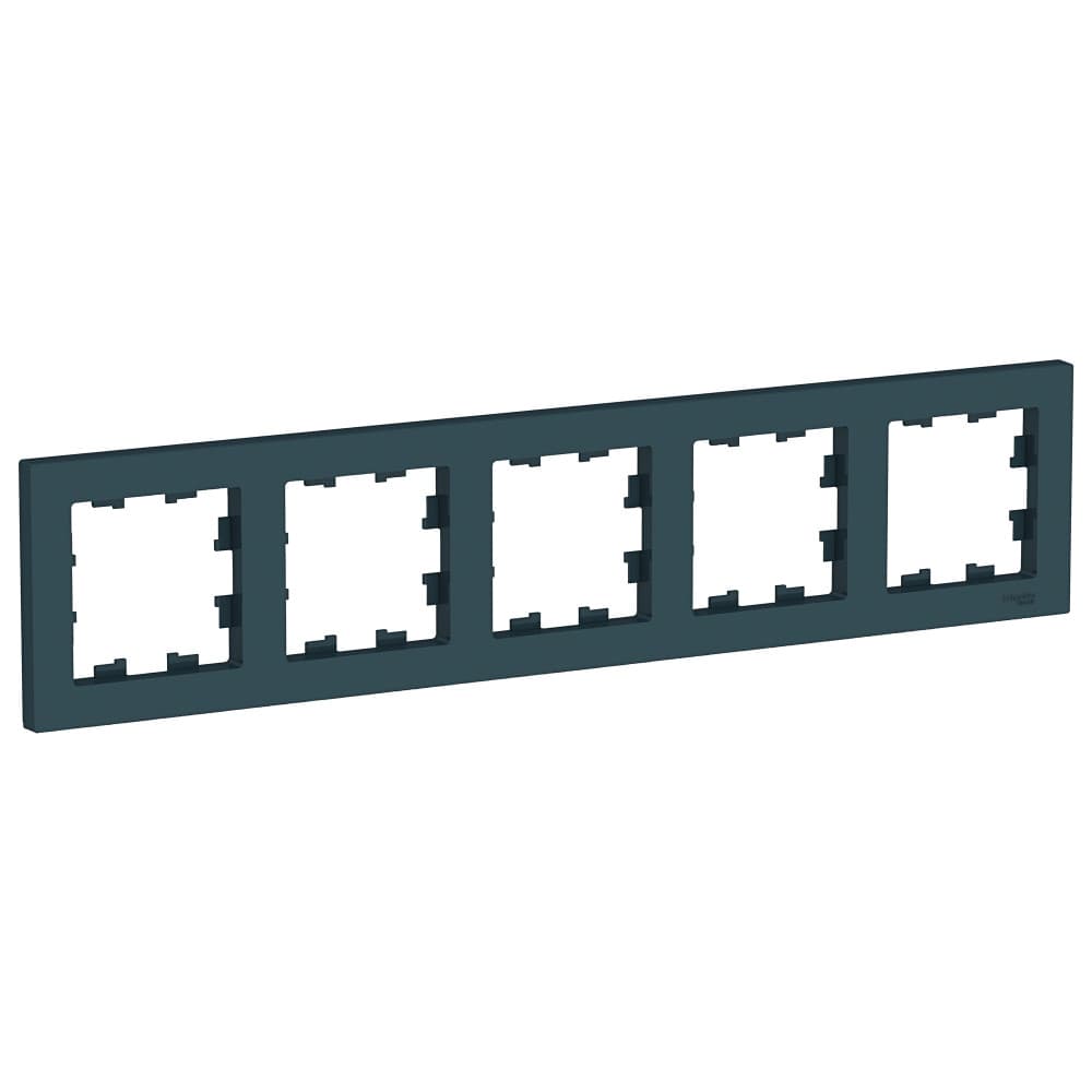 Рамка Schneider Electric AtlasDesign 5-местная изумруд ATN000805