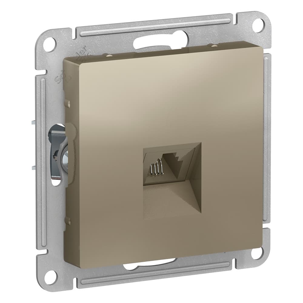 Розетка телефонная Schneider Electric AtlasDesign шампань ATN000581