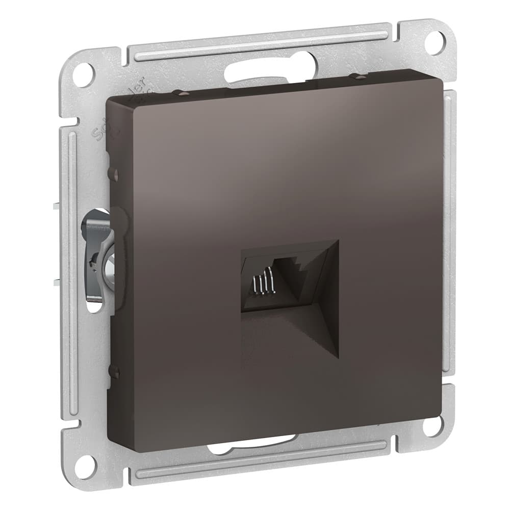 Розетка телефонная Schneider Electric AtlasDesign мокко ATN000681