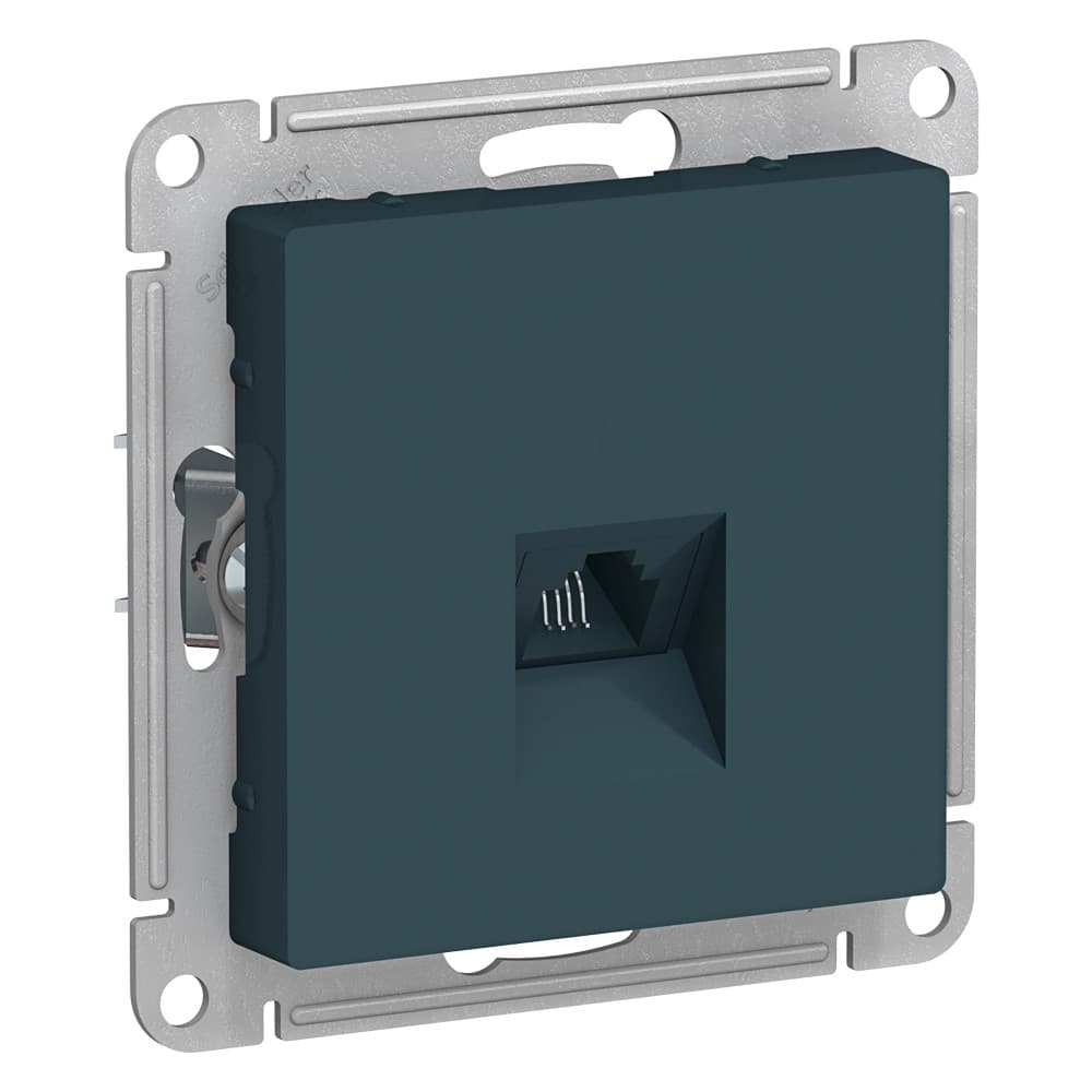 Розетка телефонная Schneider Electric AtlasDesign изумруд ATN000881