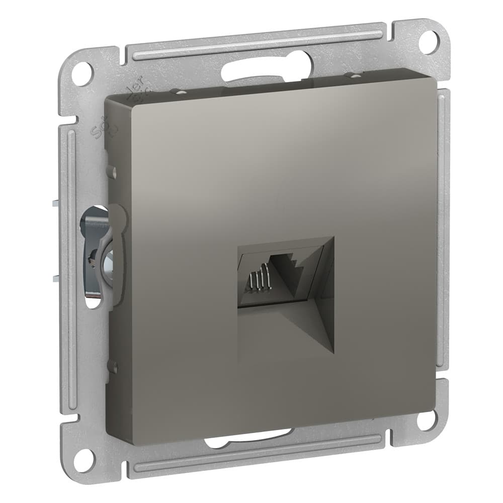 Розетка телефонная Schneider Electric AtlasDesign сталь ATN000981