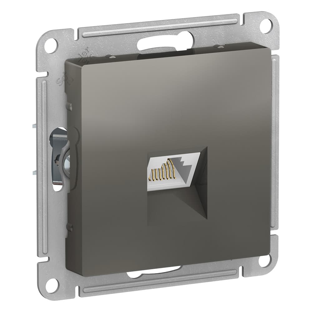 Розетка компьютерная Schneider Electric AtlasDesign сталь ATN000983