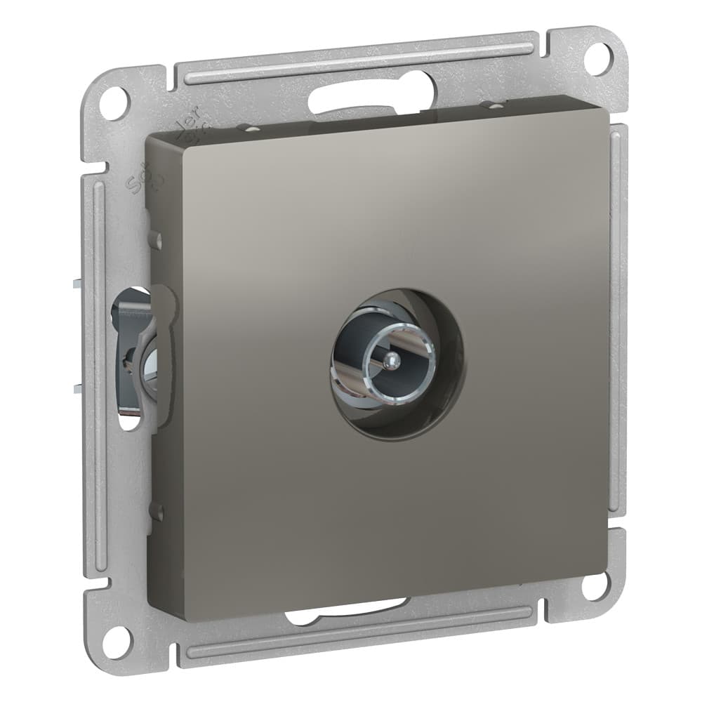 Розетка TV проходная Schneider Electric AtlasDesign сталь ATN000992