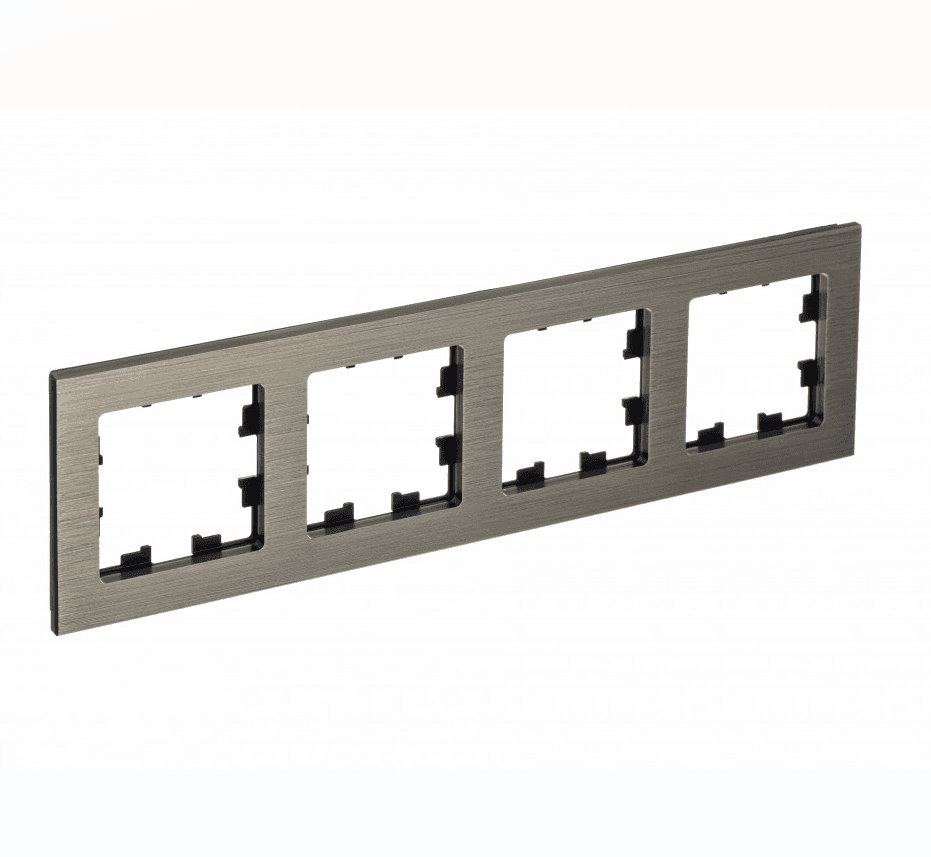 Рамка Schneider Electric AtlasDesign Nature 4-местная латунь ATN312204