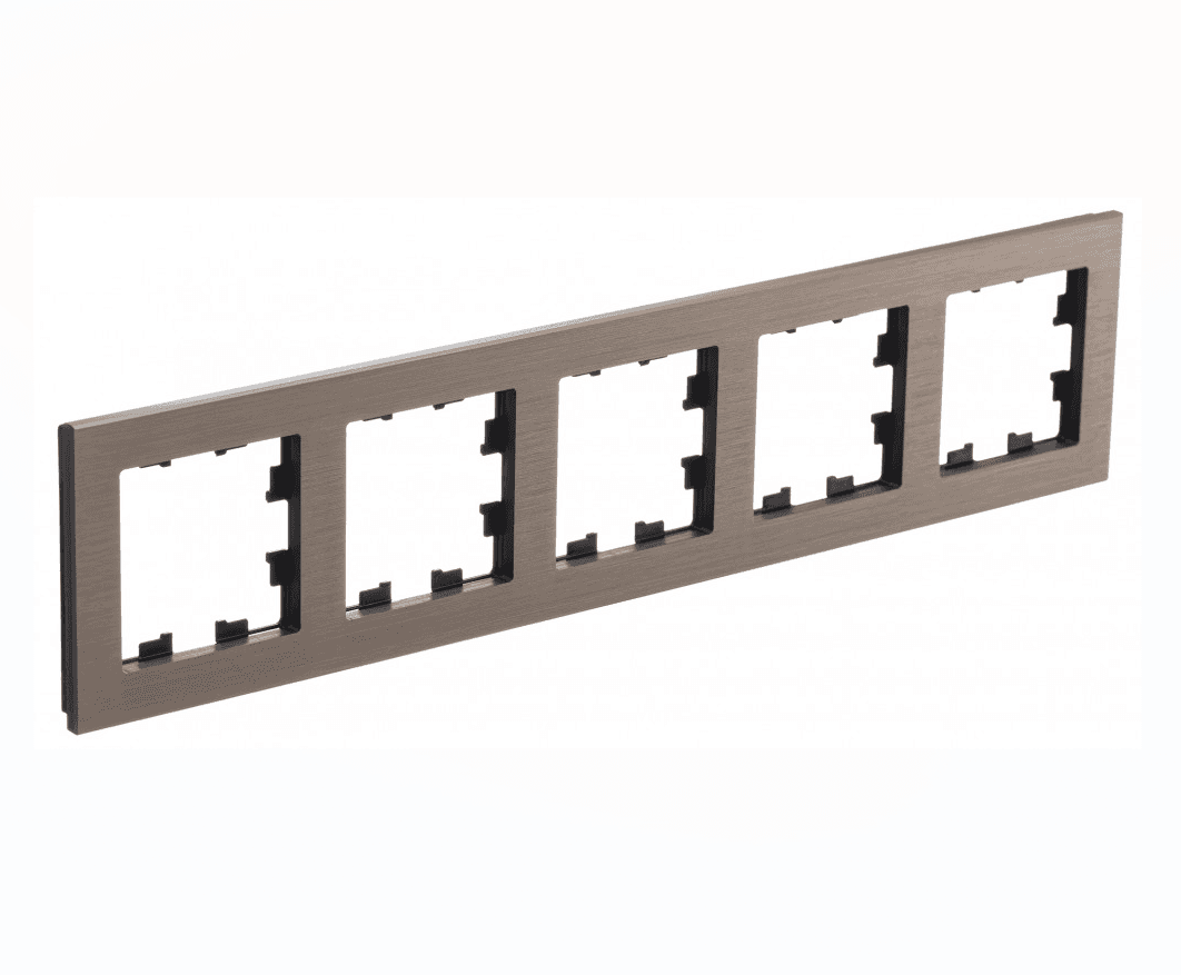Рамка Schneider Electric AtlasDesign Nature 5-местная латунь ATN312205