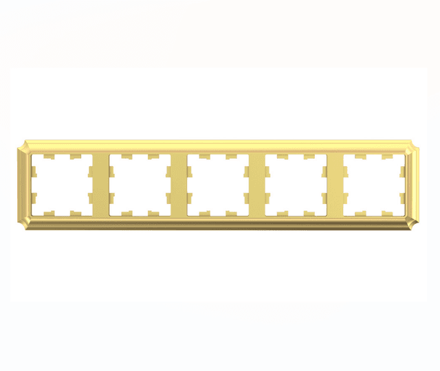 Рамка Schneider Electric AtlasDesign Antique золото 5-местная ATN101605