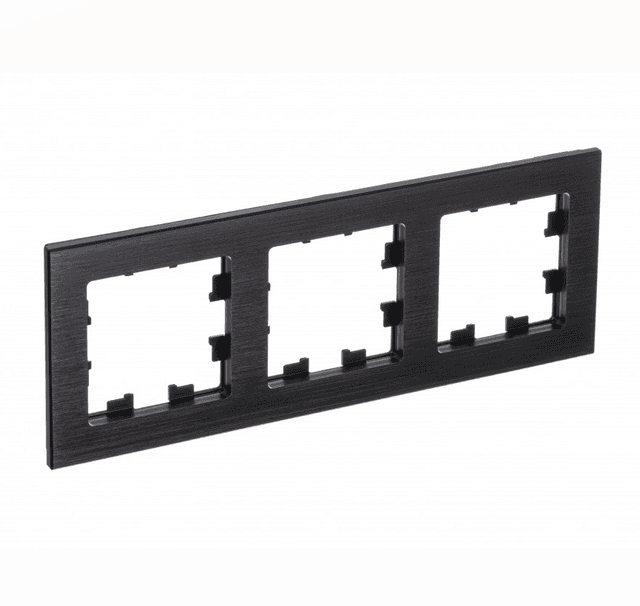 Рамка Schneider Electric AtlasDesign Nature 3-местная оникс ATN312303