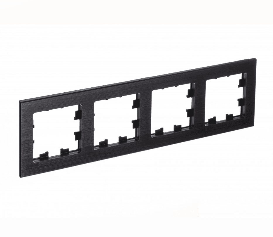 Рамка Schneider Electric AtlasDesign Nature 4-местная оникс ATN312304