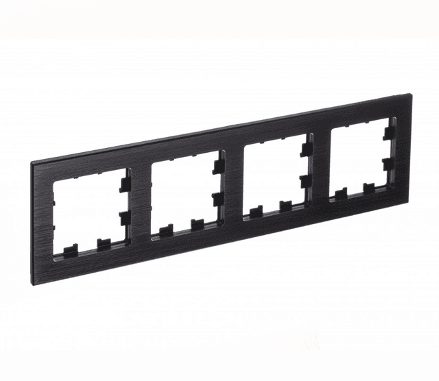 Рамка Schneider Electric AtlasDesign Nature 4-местная оникс ATN312304