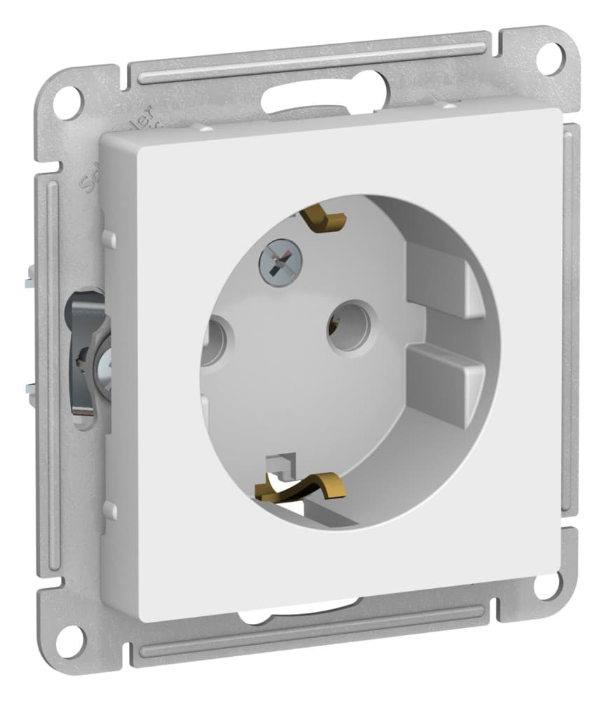Розетка с заземлением Schneider Electric AtlasDesign лотос ATN001343