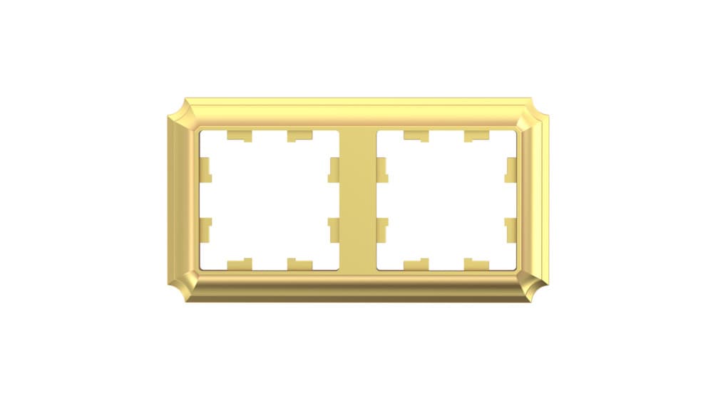 Рамка Schneider Electric AtlasDesign Antique золото 2-местная ATN101602