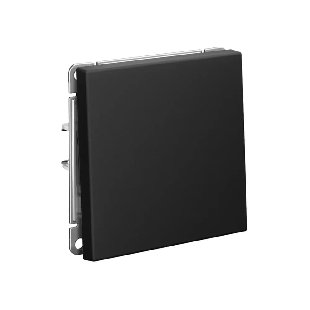 Дизайнерский выключатель одноклавишный Systeme Electric ArtGallery, цвет карбон