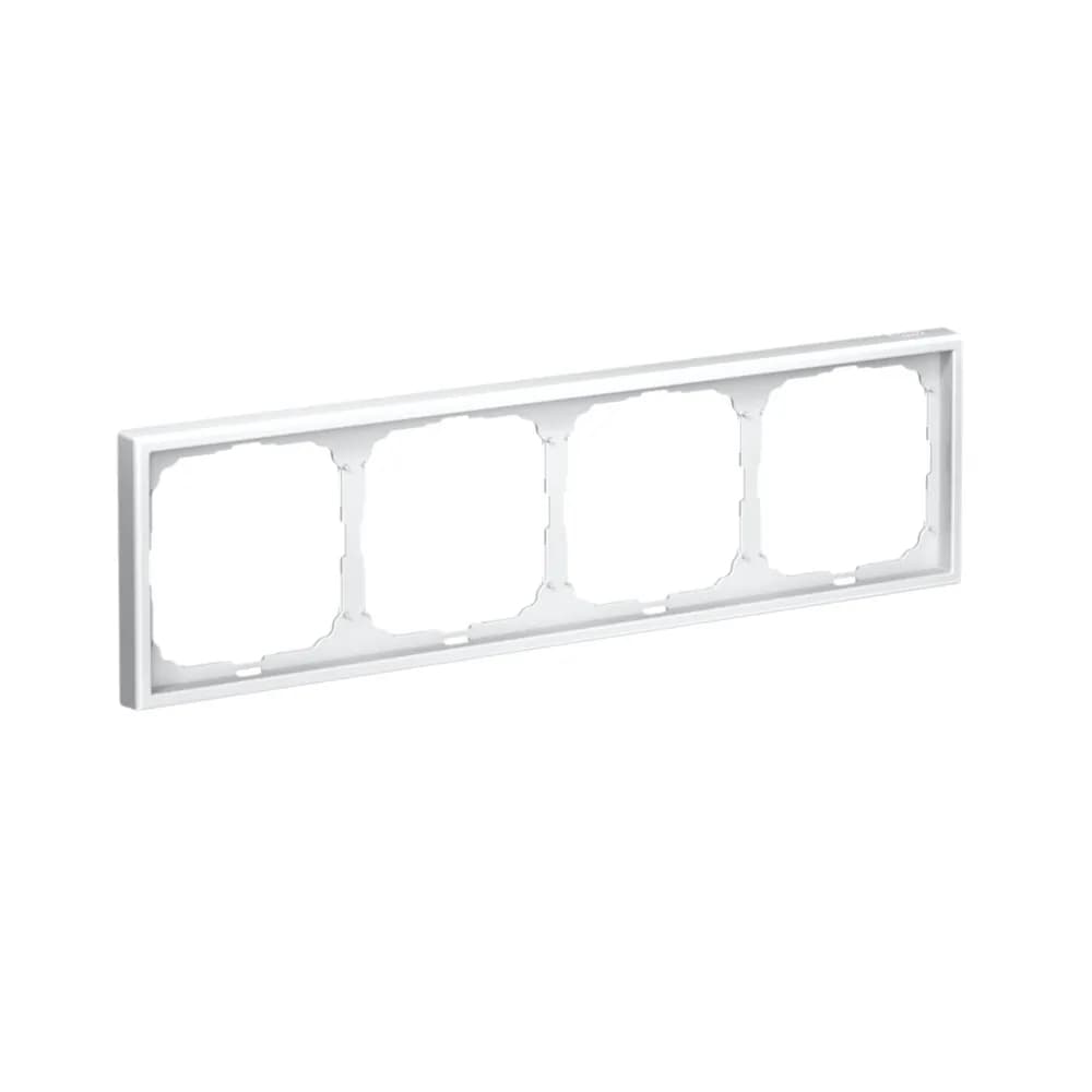 Дизайнерская рамка для четырех выключателей или розеток Systeme Electric ArtGallery, белый цвет