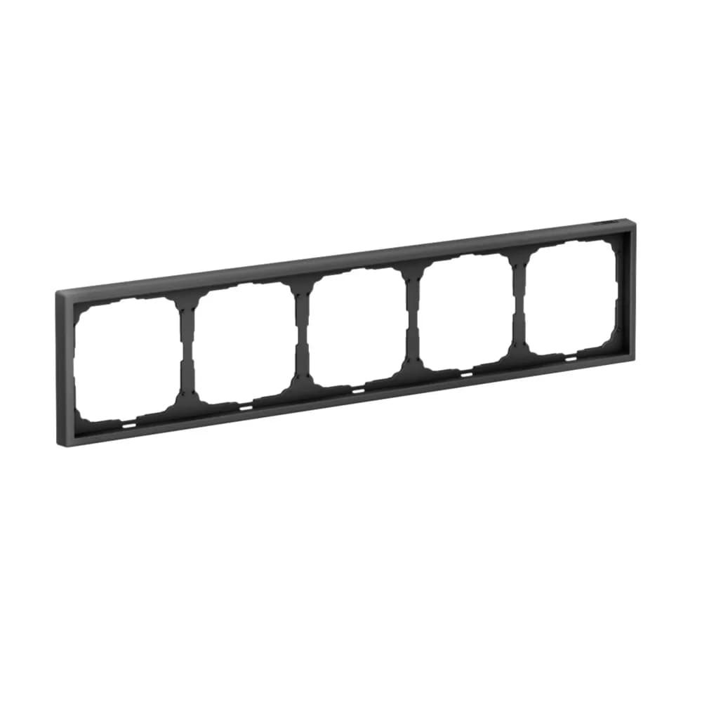 Дизайнерская рамка на 5 мест (модулей) для выключателей или розеток Systeme Electric ArtGallery, цвет карбон