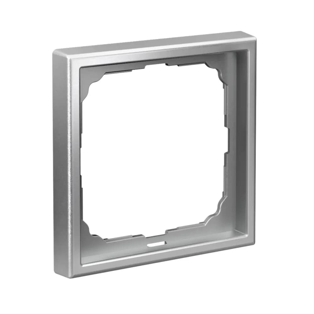Дизайнерская рамка на 1 место (модуль) для выключателя или розетки Systeme Electric ArtGallery, цвет алюминий