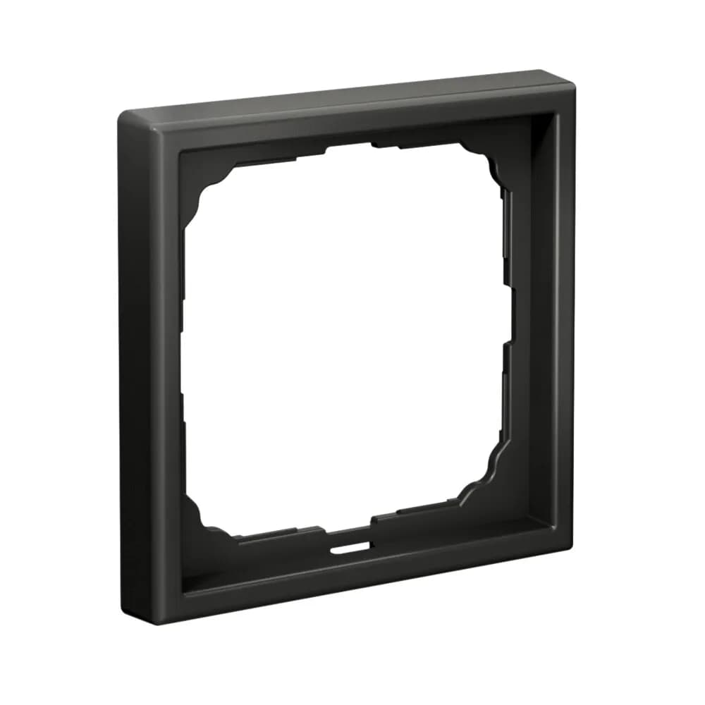 Дизайнерская рамка на 1 место (модуль) для выключателя или розетки Systeme Electric ArtGallery, цвет базальт