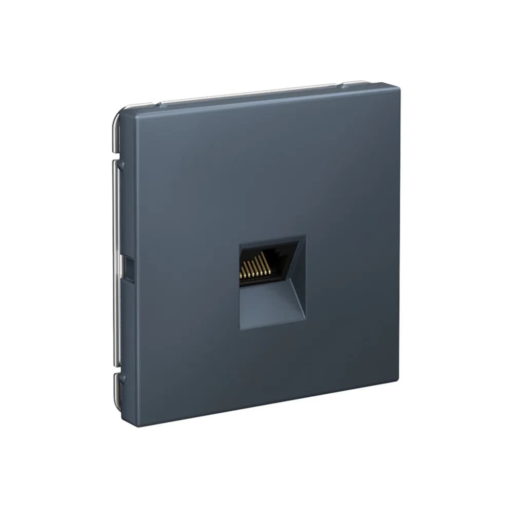 Дизайнерская компьютерная розетка категории 6A (Cat.6A) Systeme Electric ArtGallery, цвет грифель, порт RJ45