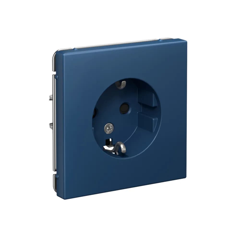 Розетка силовая с заземлением и защитными шторками Systeme Electric (Schneider) ArtGallery, цвет аквамарин