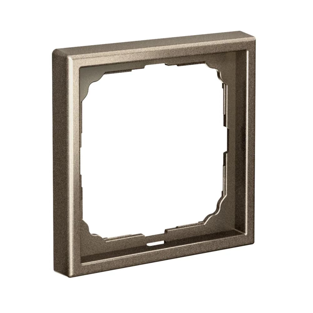 Дизайнерская рамка на 1 место (модуль) для выключателя или розетки Systeme Electric ArtGallery, цвет мокко