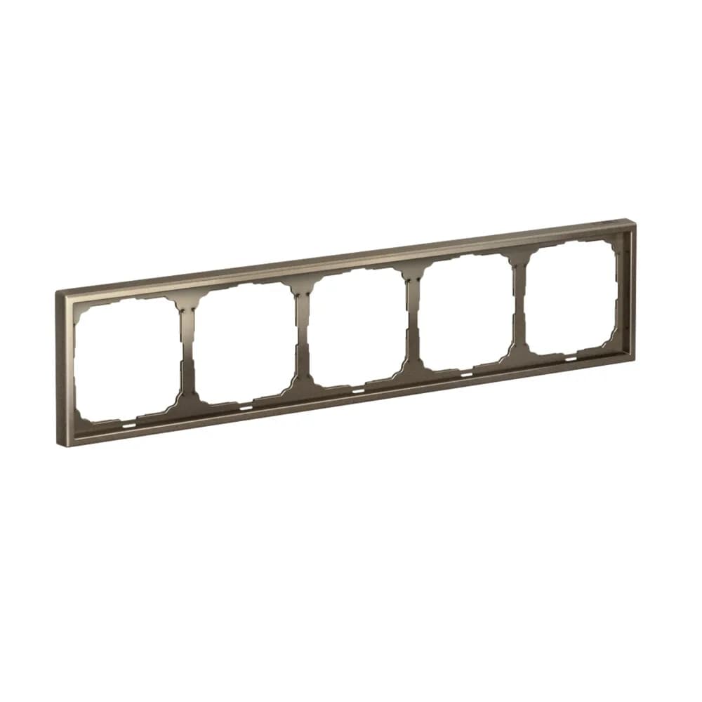 Дизайнерская рамка на 5 мест (модулей) для выключателей или розеток Systeme Electric ArtGallery, цвет мокко