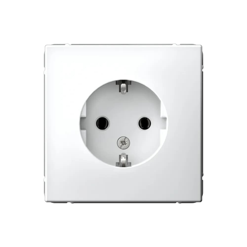 Розетка с заземлением Systeme Electric ArtGallery, дизайнерская серия, белый цвет