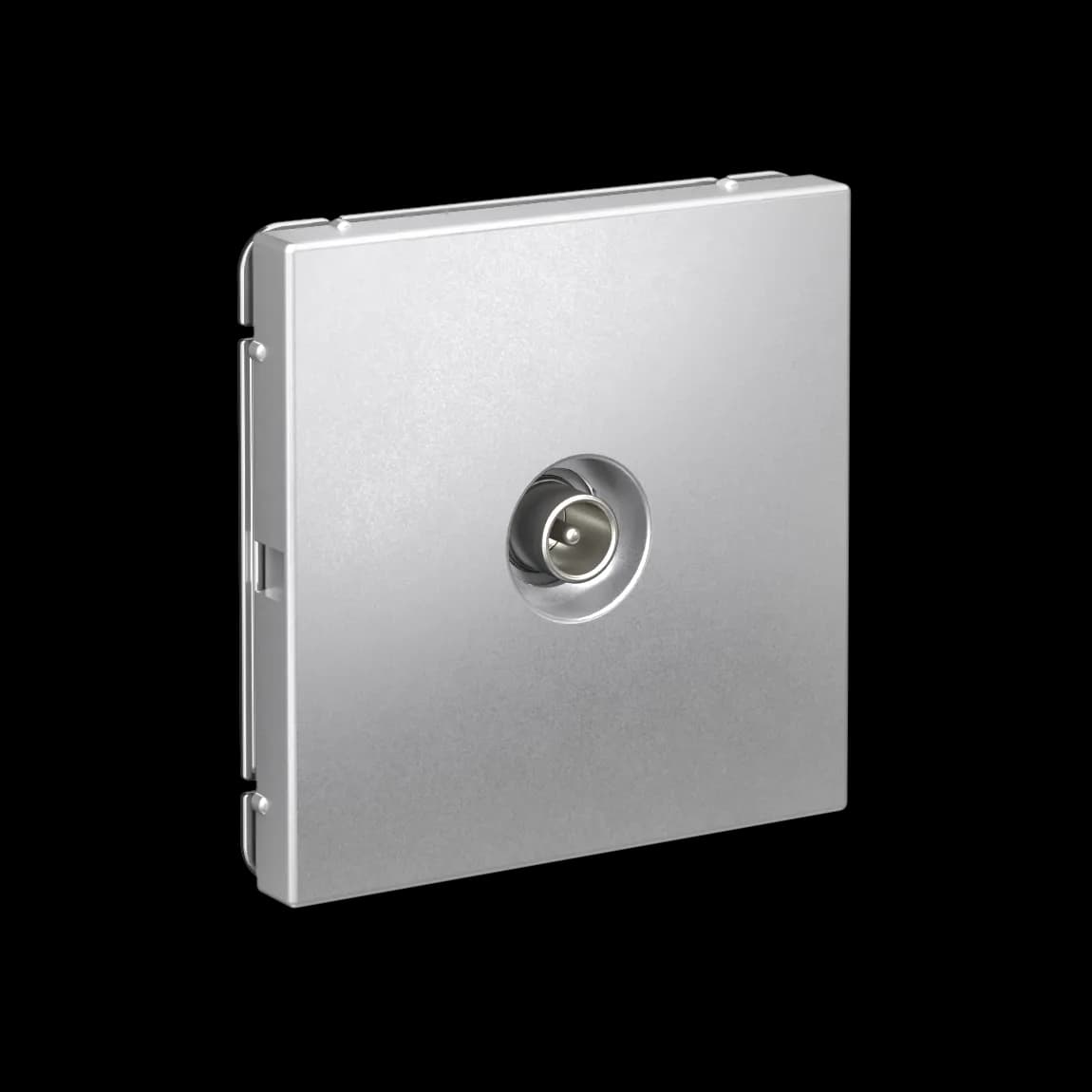 Дизайнерская оконечная телевизионная розетка Systeme Electric ArtGallery, цвет алюминий