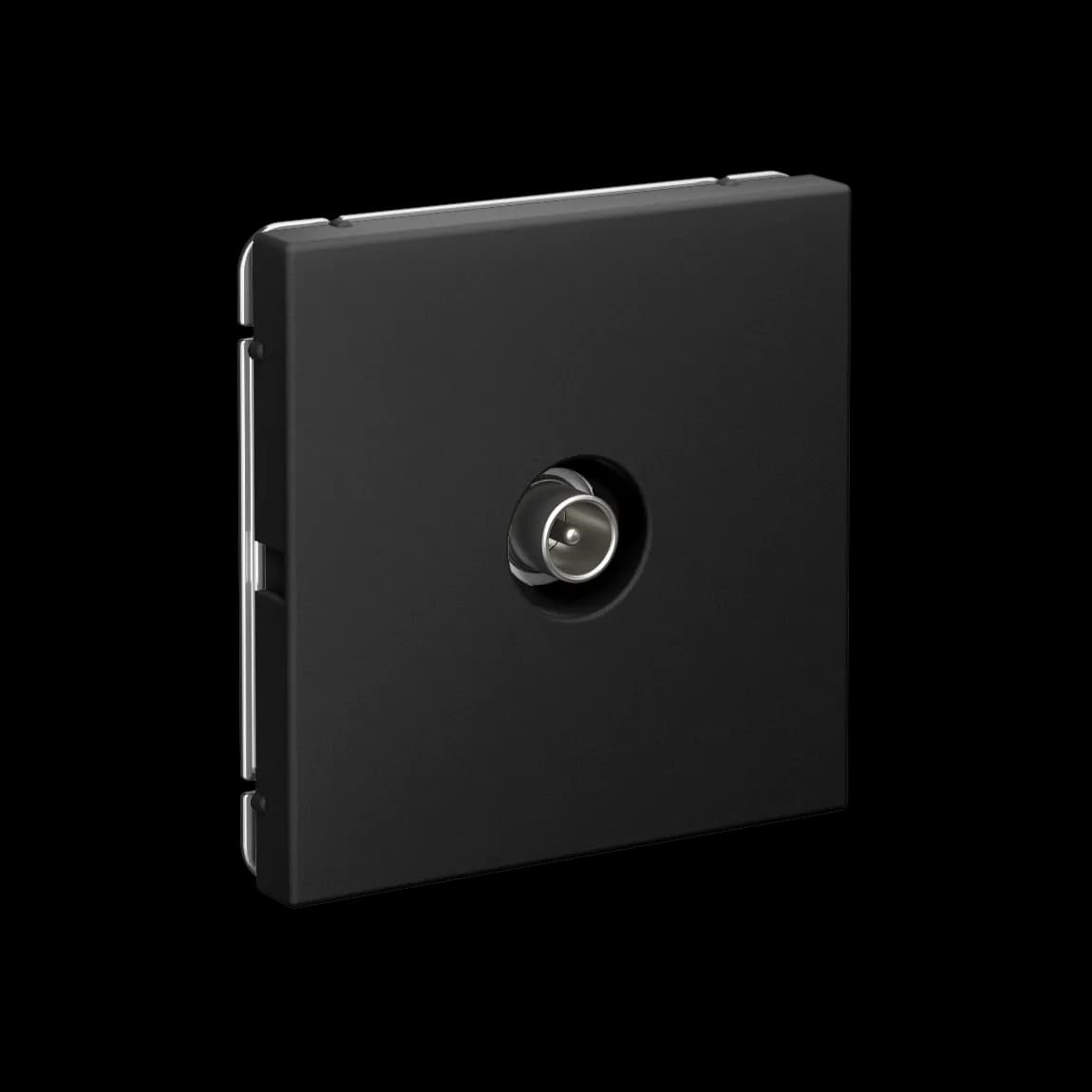 Дизайнерская оконечная телевизионная розетка Systeme Electric ArtGallery, цвет карбон