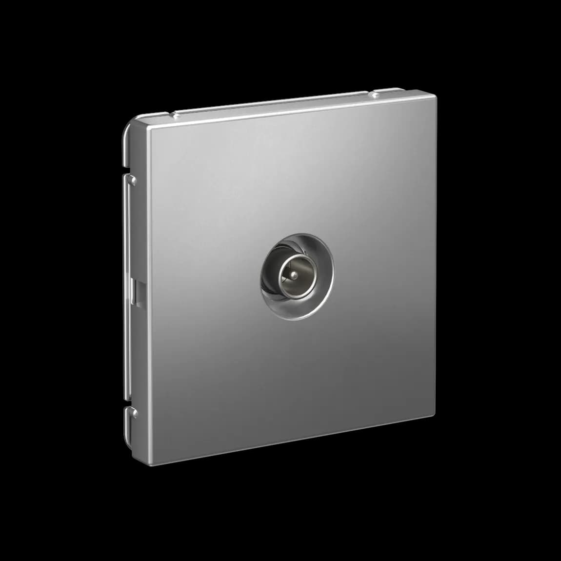 Дизайнерская проходная телевизионная розетка Systeme Electric ArtGallery, цвет сталь