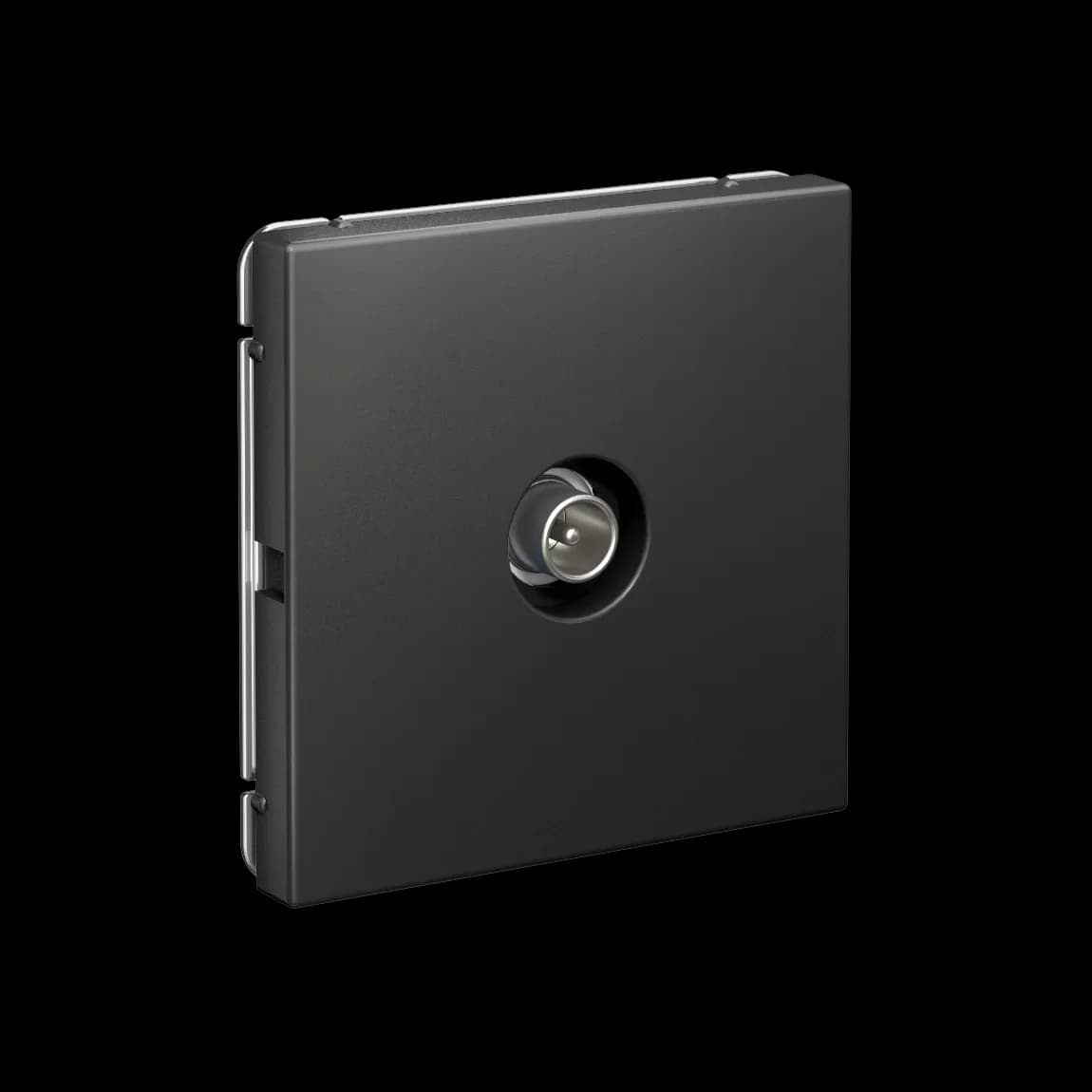 Дизайнерская проходная телевизионная розетка Systeme Electric ArtGallery, цвет базальт