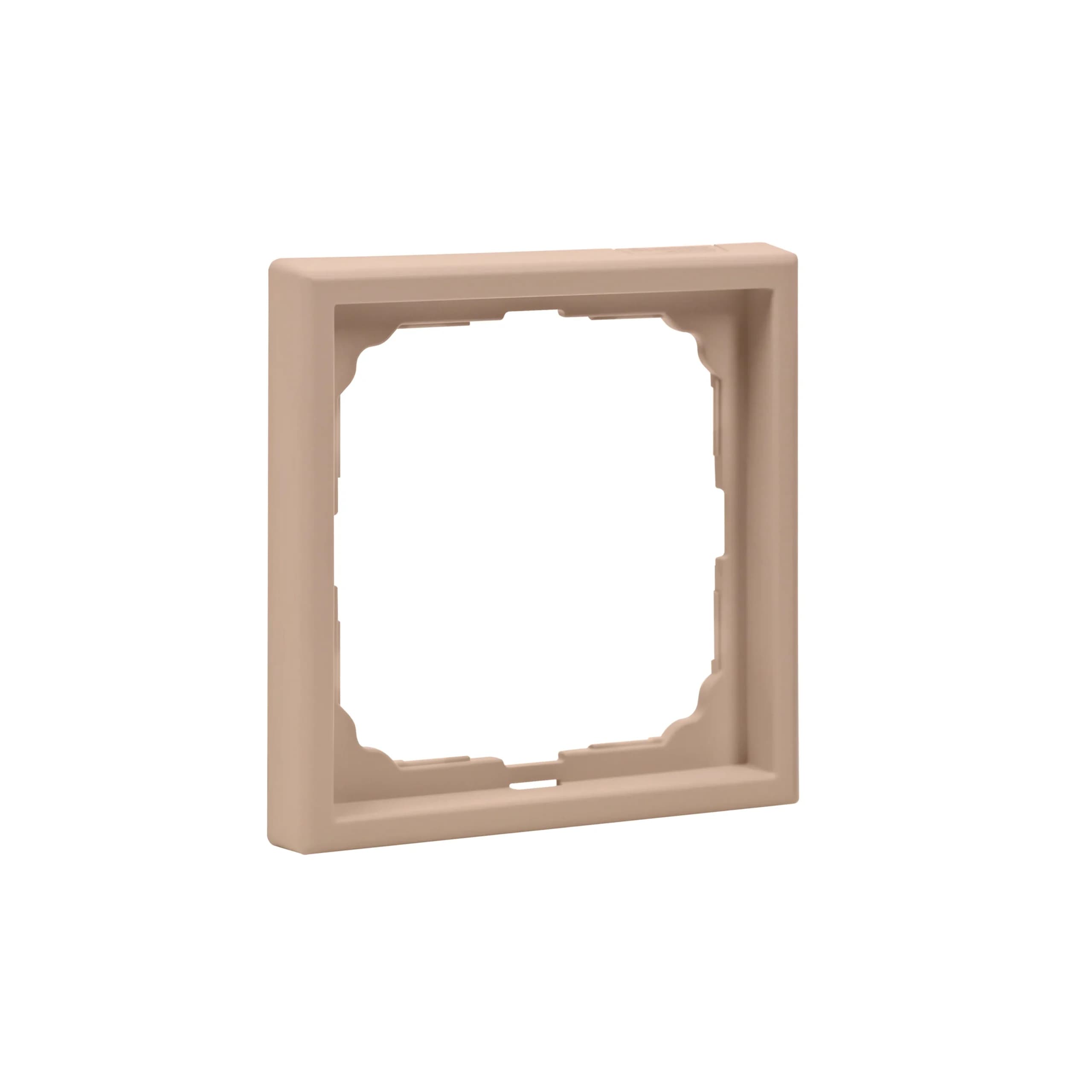 Дизайнерская рамка на 1 место (модуль) для выключателя или розетки Systeme Electric ArtGallery, цвет песочный