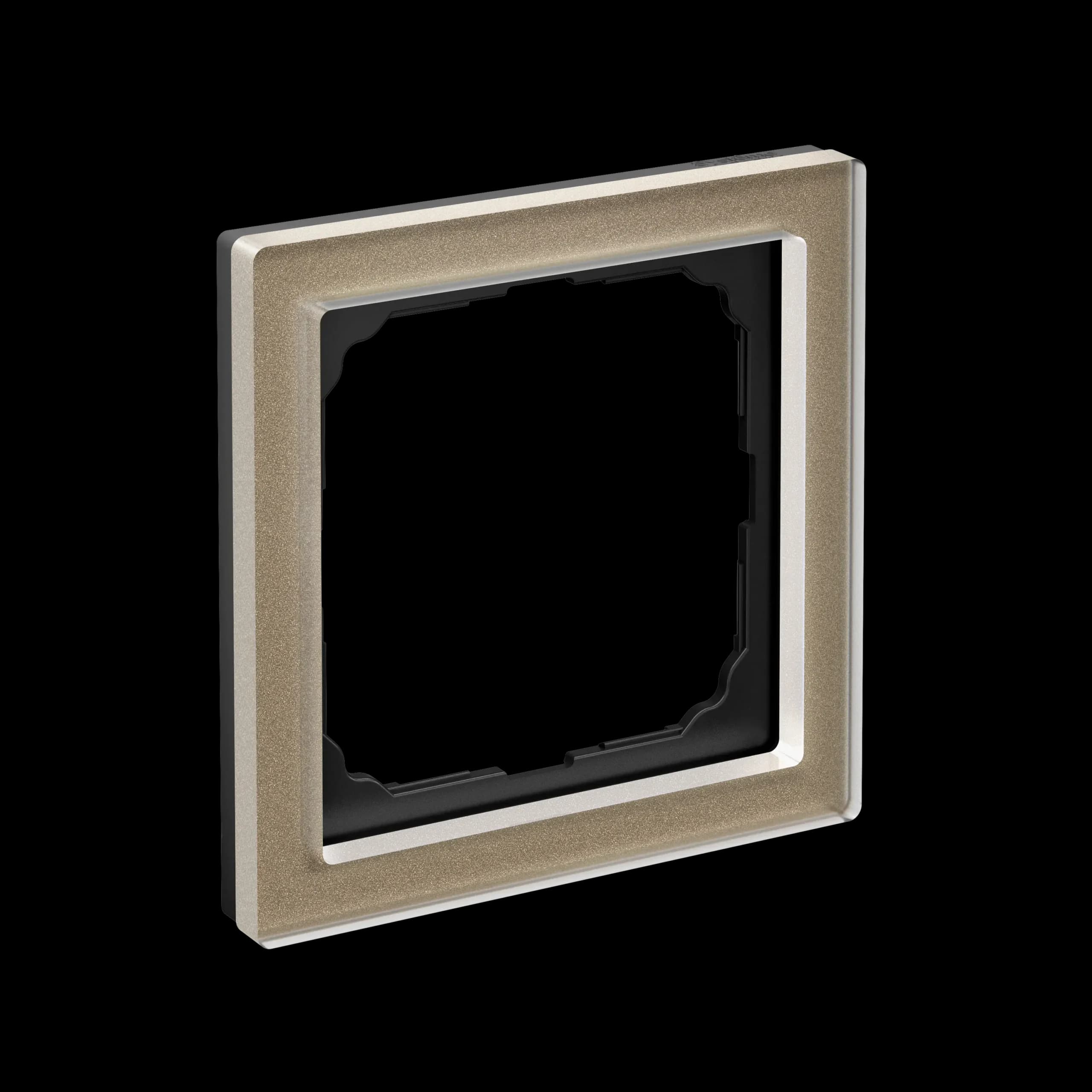 Дизайнерская рамка на 1 место (модуль) серии ArtGallery Pure, цвет шампань, ультратонкий профиль