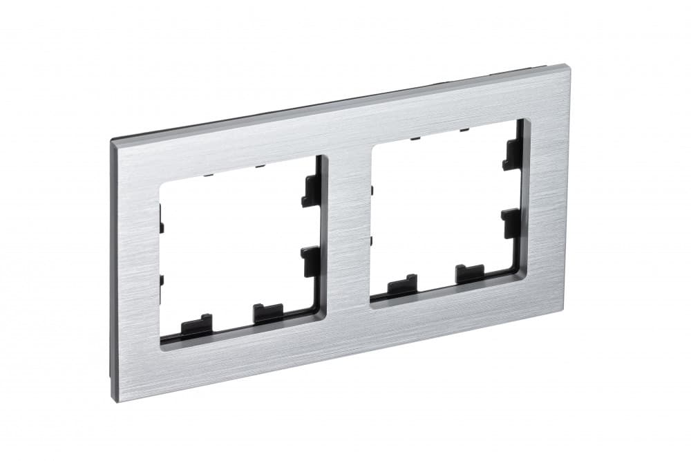 Рамка Schneider Electric AtlasDesign Nature 2-местная серебро ATN312102