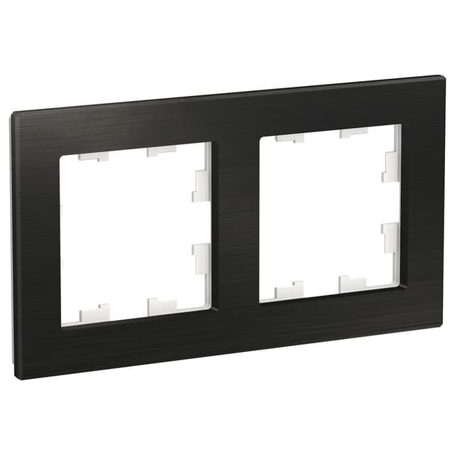 Рамка Schneider Electric AtlasDesign Nature 2-местная оникс ATN312302