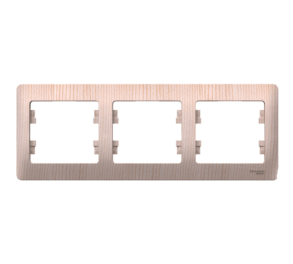 Рамка 3-местная Schneider Electric Glossa рисунок сосна GSL001503 для блока из трех устройств