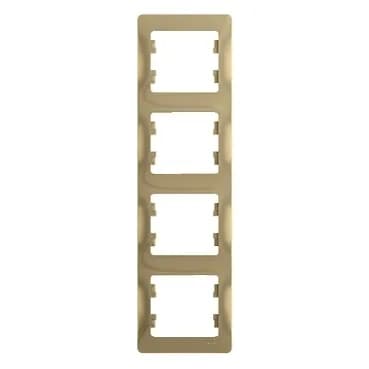 Рамка вертикальная четырехместная (4-постовая) Systeme Electric (Schneider) Glossa, цвет титан