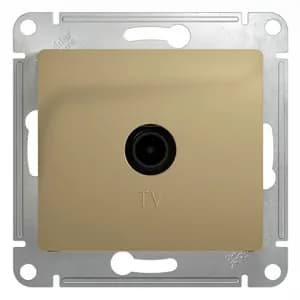 Розетка телевизионная проходная Systeme Electric (Schneider) Glossa, цвет титан