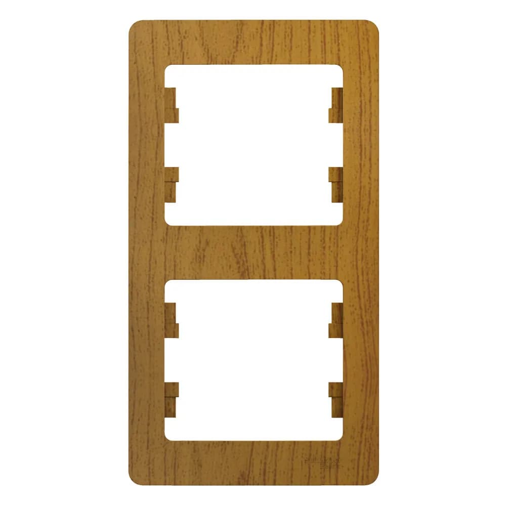 Рамка вертикальная на 2 модуля для розеток и выключателей Systeme Electric (Schneider) Glossa, серия Glossa, цвет дуб, артикул GSL000506
